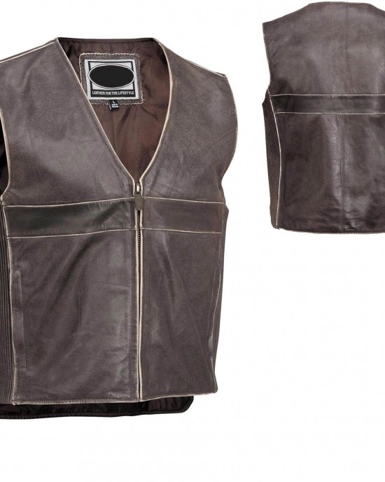 Mens leather vests